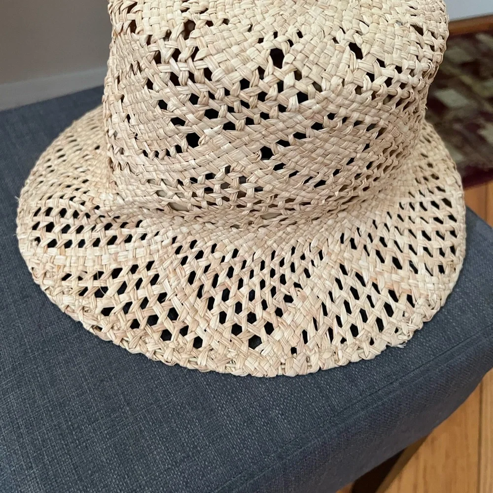 SOFIA STRAW BUCKET HAT by Hemlock in Natural size Medium NWT - Picture 6 of 9